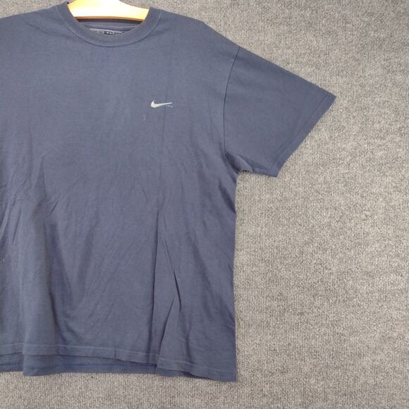 Nike Just Do It T Shirt Size L Blue Melted Metal Pattern Logo - Picture 10 of 13